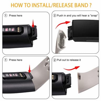 Fitbit Charge 3/4 armbånd Hvid (S)