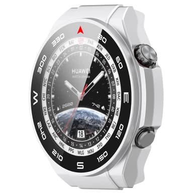 INF Smart urkasse med skærmbeskytter Sølv Huawei Watch Ultimate