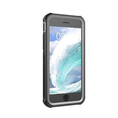 iPhone 6/7/8 etui med indbygget skærmbeskytter TPU Sort / Grå