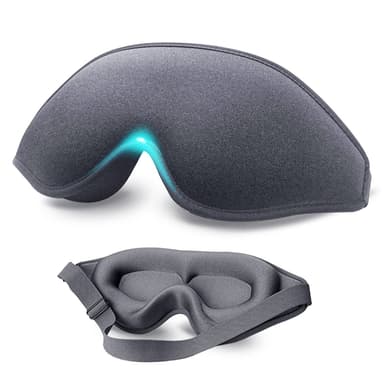 3D-søvnmaske øjenmaske til yoga-lur på flyrejser Sort