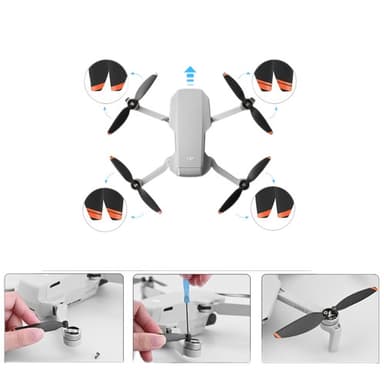 Erstatnings drone propeller støjsvag letvægts 1 par Guld DJI Mini 3 Pro