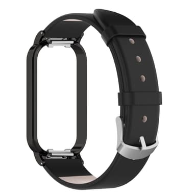 INF Urrem med urkasse i ægte læder Sort Redmi Band 2