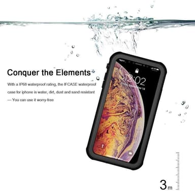 iPhone XR vandtæt cover/etui Sort