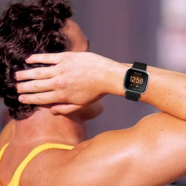 Fitbit Versa / Versa Lite armbånd nylon sort