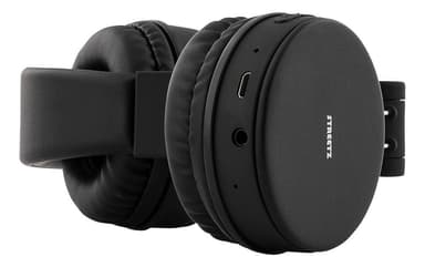 Foldbar on-ear BT headset, 3,5 mm, sort