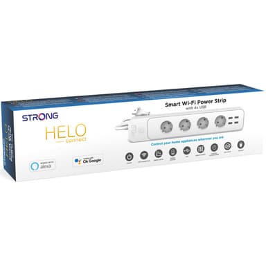 Strong HELO Wi-Fi Branch-stik 4 x 230V + 4 x USB