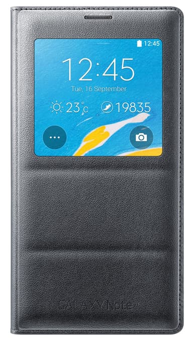 Samsung S View Flip Cover til Galaxy Note 4 - sort