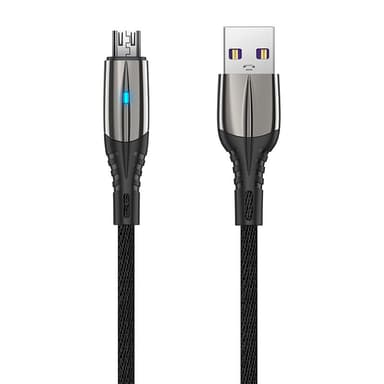 Android Micro USB-kabel Snabbladdningskabel Sort 1.2 m
