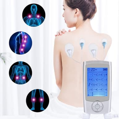 TENS enhed EMS muskelstimulator med 16 massagetilstande Sort