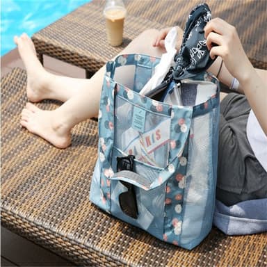 INF Mesh strandtaske Sort