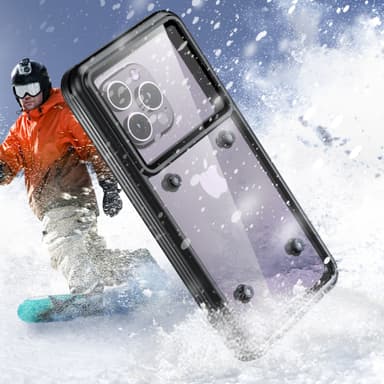 TPU-telefon vandtæt etui til hele kroppen til iPhone Huawei Samsung Xiaomi Hvid