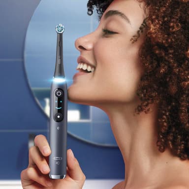 Oral-B iO9 Duo series elektrisk tandbørste 449072 (sort onyx/rosenkvarts)