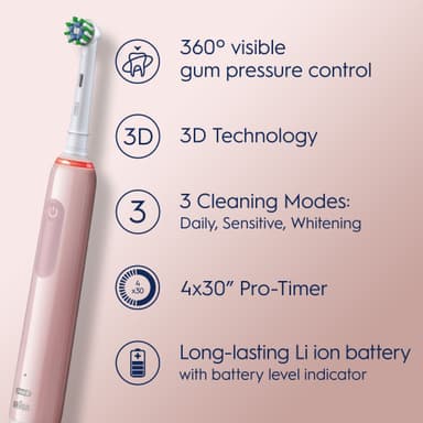 Oral-B Pro 3 elektrisk tandbørste (pink)