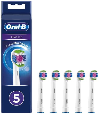 16: Oral-B Tandbørstehoveder 3D Hvid Børstehoveder, 5 stk.