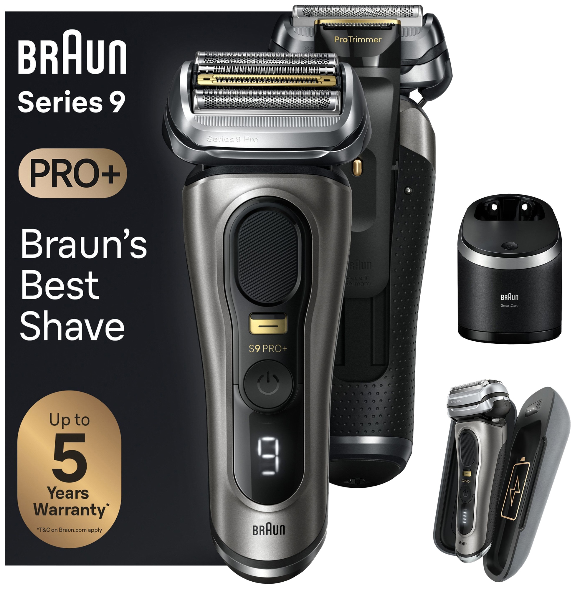 modtagende skole selvmord Oplev ultimativ præcision og komfort med Braun Series 9 PRO+ barbermaskine  9575cc – den perfekte partner til en fejlfri barbering