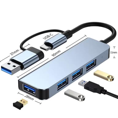 Heden hub USB 3.0 (4 ports) avec bloc d'alimentation secteur (HUBUSB3E4A) -  Achat Hub USB Heden pour professionnels sur