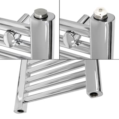 Radiator håndklæde ECD Germany Model Sahara x 750 krom 1800 mm lige med