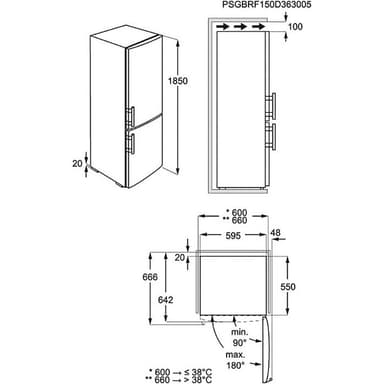 ELUX EN3453MOX Combined fridge