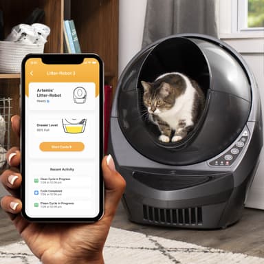 Whisker Litter-Robot 3 Connect automatisk kattebakke (grå)