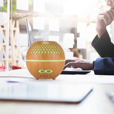 Luftfugter Aroma diffuser 400 ml 7 LED farve lys Sort