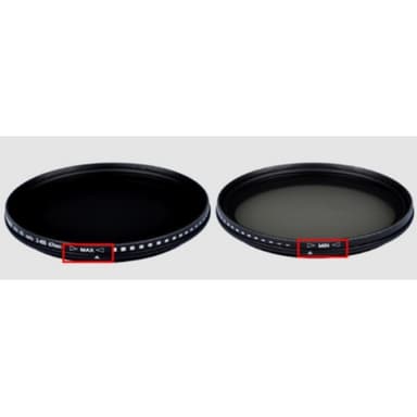 Variabelt ND2-ND400 ND linsfilter justerbart neutralt densitetsfilter 55 mm