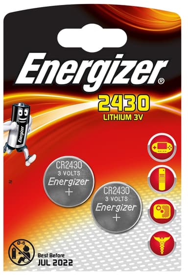 Energizer CR2430 Lithium-batterier - 2 stk thumbnail