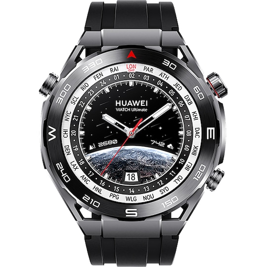 Huawei Watch Ultimate hybridur (sort)