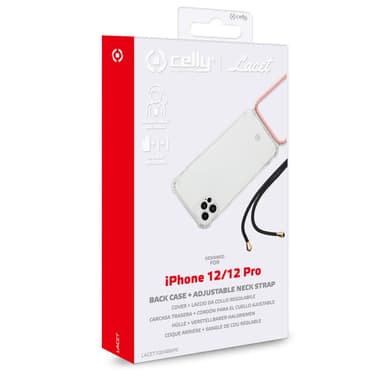 Halsrem til iPhone 13 Sort + Pink