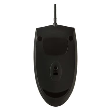 V7 MV3000010-BLK-5E, Ambidextrous, Optisk, USB Type-A, 1000 DPI, Svart