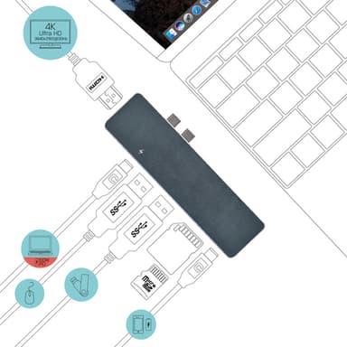 i-tec Metal C31MBPADA, Dockning, 100 W, Grå, MicroSD (TransFlash), SD, Apple Ma
