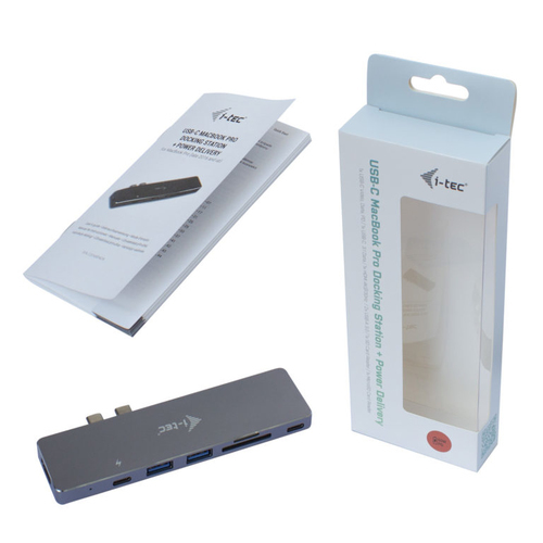 i-tec Metal C31MBPADA, Dockning, 100 W, Grå, MicroSD (TransFlash), SD, Apple Ma