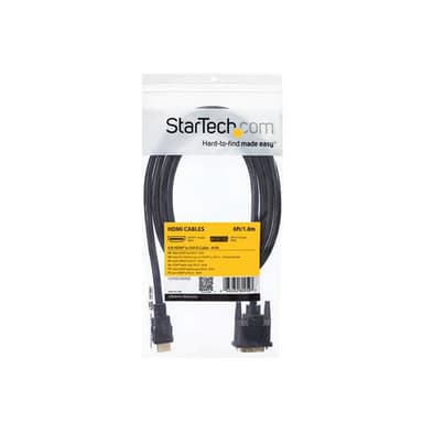StarTech.com HDMIDVIMM6, 1,8 m, HDMI, DVI-D, Hankoppling, Hankoppling, Rak