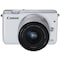 Canon EOS M10 systemkamera + 15-45 mm objektiv - hvid