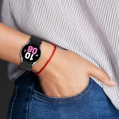 INF Silikone ensfarvet armbåndsurrem til Samsung Galaxy Watch Sort S