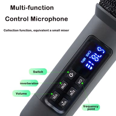 Trådløs mikrofon Bluetooth rumklang med Android-portkabel MultiColor