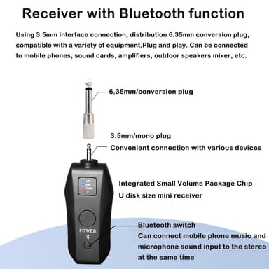 Trådløs mikrofon Bluetooth rumklang med Android-portkabel MultiColor