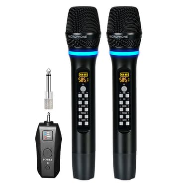 INF 2-pak trådløs mikrofon Bluetooth rumklang med Android-portkabel 3,5 mm stik MultiColor