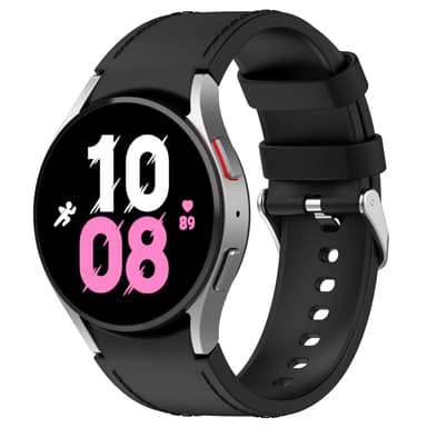 INF Silikone ensfarvet armbåndsurrem til Samsung Galaxy Watch Sort S
