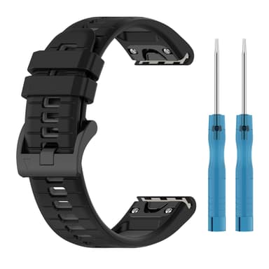 INF Hurtig-release horisontale linjer Tofarvet armbåndsurrem til Garmin Fenix MultiColor 20 mm