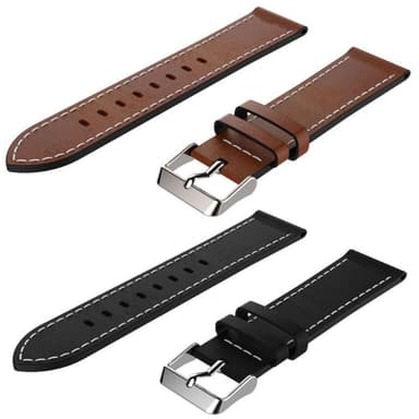 SKALO Læder Rem Amazfit GTS 4 Mini - Sort