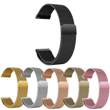 SKALO Milanese Loop til Samsung Watch 5 Pro 45mm - Sort
