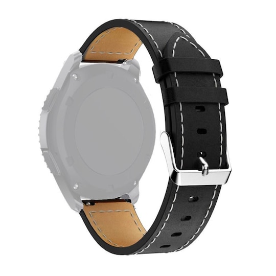 SKALO Læder Rem Samsung Watch 5 44mm - Sort
