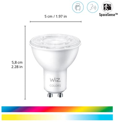 Wiz Connected Wi-Fi BLE LED-pærer 4,7W GU10 3-pak