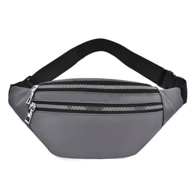 INF Oxford Cloth Fanny Pack Casual taljetaske til rejseindkøb Grå