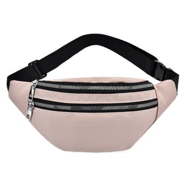 Oxford Cloth Fanny Pack Casual taljetaske til rejseindkøb Lyserød