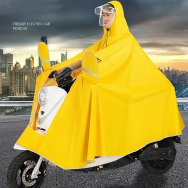 Vindtæt regnfrakke regnponcho til to personer til cykelscooter MultiColor 7XL