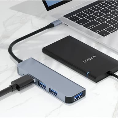 INF Dual Type-C USB A Hub med 4 USB3.0 porte