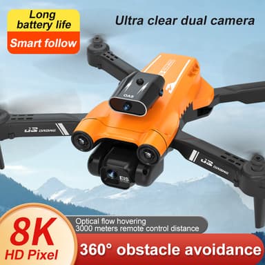 INF Drone foldbar, med sensorer mod forhindringer Orange