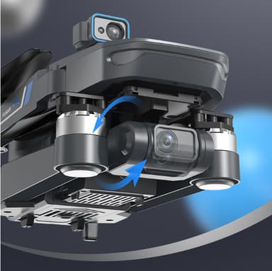 1080P Drone med foldedesign, dobbelt kamera, undgåelse af forhindringer Sort
