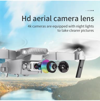 Drone med premium kamera og foldbart design Sort